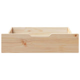 Vidaxl Bedlades 2 st med hjul 65x55x17 cm Solid fyrretræ