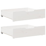 Vidaxl Bedlades 2 PCS 65x55x17 cm Pino sólido blanco blanco