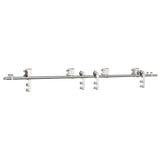 Vidaxx juego de piezas para puerta corredera 200 cm acero inoxidable plateado
