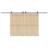 Vidaxl doos met onderdelen voor schuifdeur 427 cm staal zwart