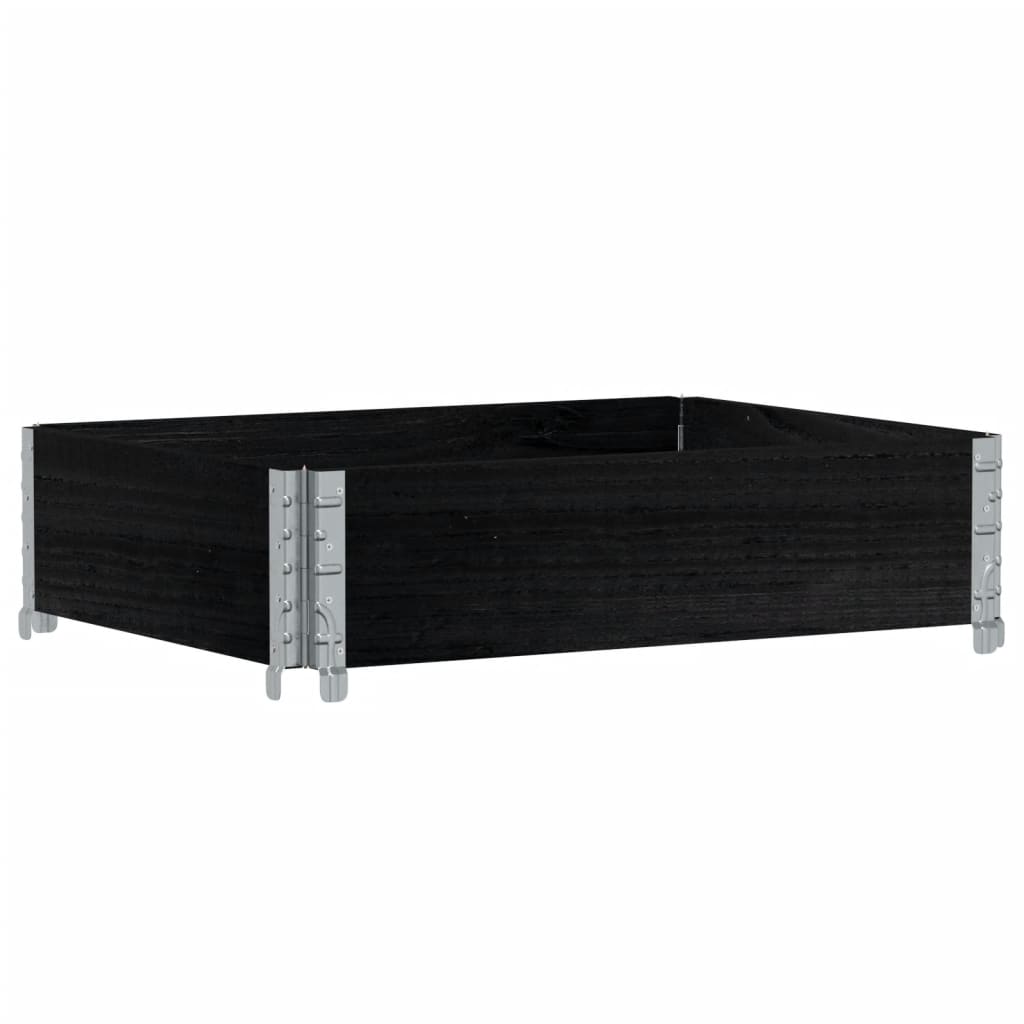 Vidaxl Palletopzetrand 80x60 cm Solid pine black