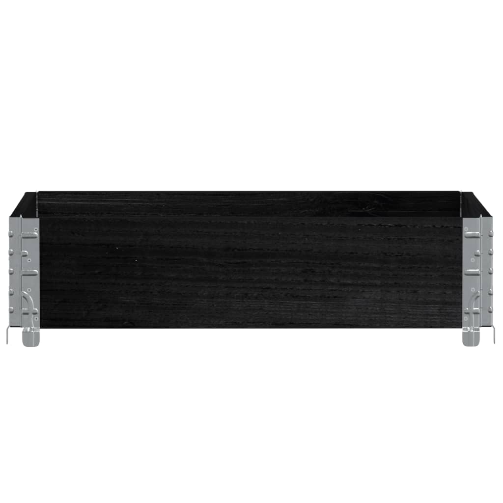 Vidaxl Palletopzetrand 80x60 cm Solid pine black