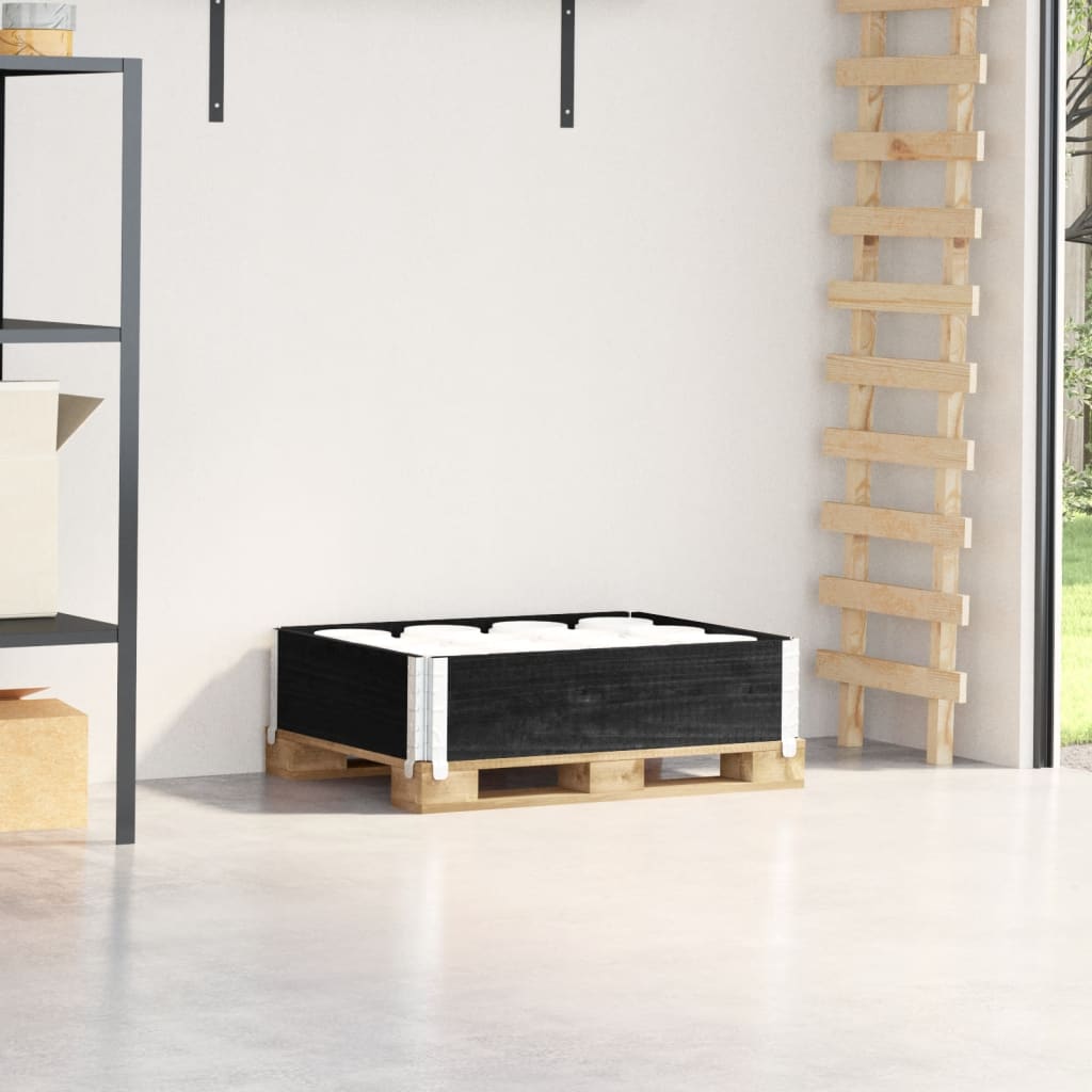 Vidaxl Palletopzetrand 80x60 cm Solid pine black
