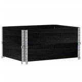 Vidaxl paletopzetranden 2 ST 80x60 cm stałą sosną czerń