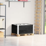 Vidaxl paletopzetranden 2 ST 80x60 cm stałą sosną czerń