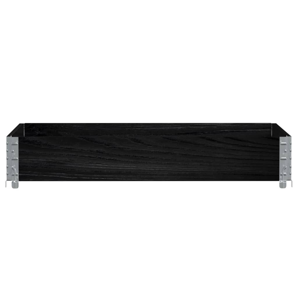 Vidaxl Palletopzetrand 120x80 cm Solid furu svart