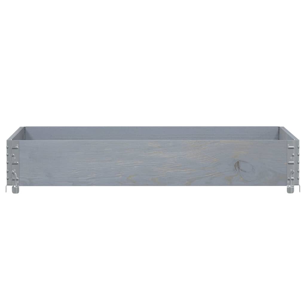 Vidaxl palletopzetrand 120x80 cm trdni borov sivi