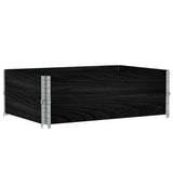 Vidaxl paletopzetrandden 2 pcs 120x80 cm trden borov bone črna
