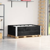 Vidaxl paletopzetrandden 2 pcs 120x80 cm trden borov bone črna