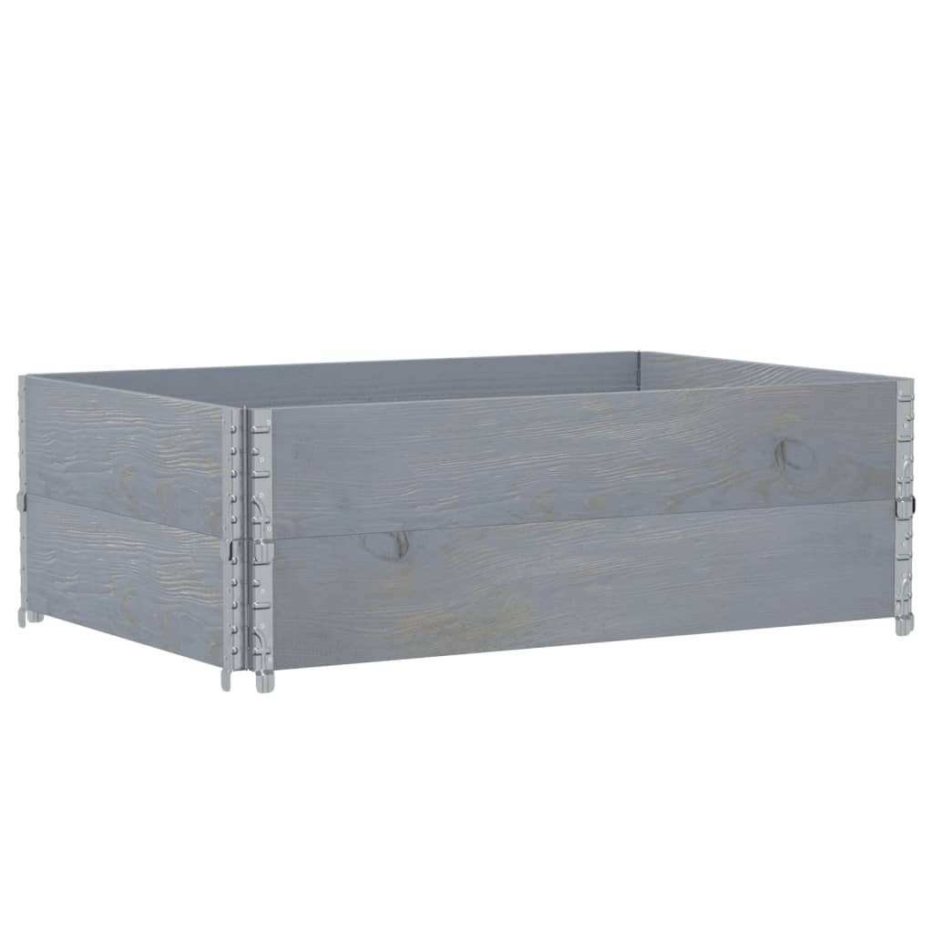 Vidaxl palletopzetanden 2 pcs 120x80 cm trden borov siv
