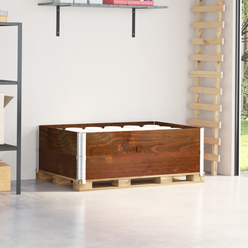 Vidaxl paletopzetrandden 2 pcs 120x80 cm trden borov borov rjava