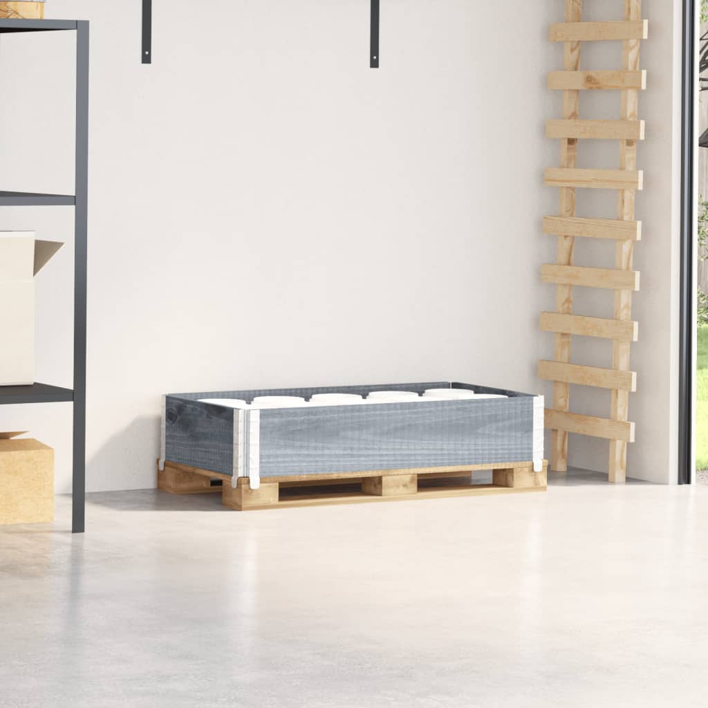 Vidaxl paletopzetrand 100x50 cm pevná borovice šedá