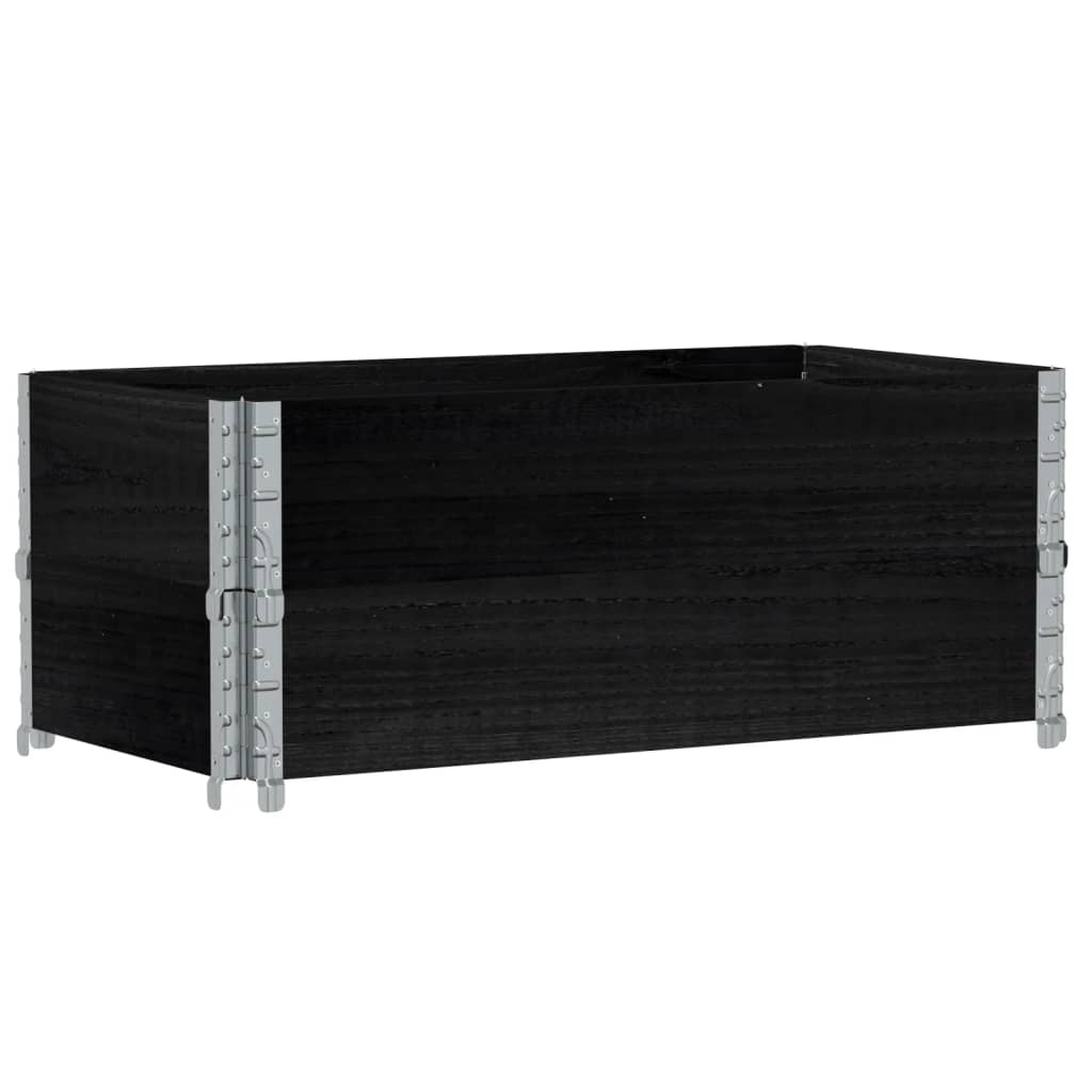 Vidaxl palletopzetanden 2 pcs 100x50 cm trdna bora črna črna črna