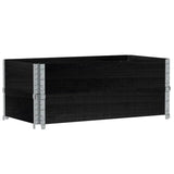Vidaxl palletopzetanden 2 pcs 100x50 cm trdna bora črna črna črna