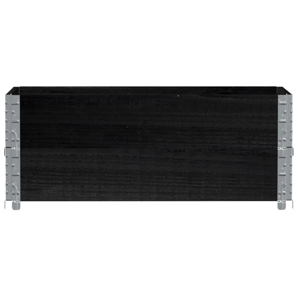 Vidaxl palletopzetanden 2 pcs 100x50 cm trdna bora črna črna črna
