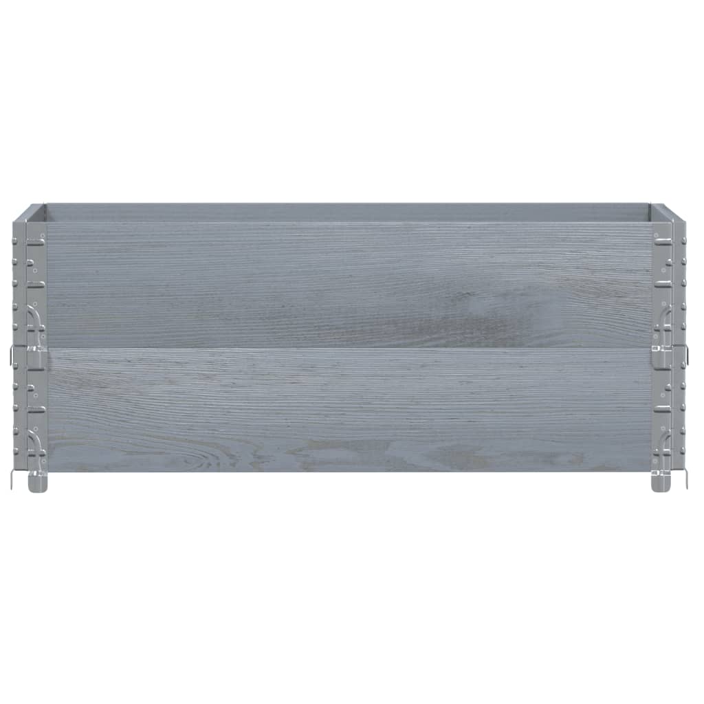 Vidaxl palletopzetanden 2 pcs 100x50 cm trdni borov sivi