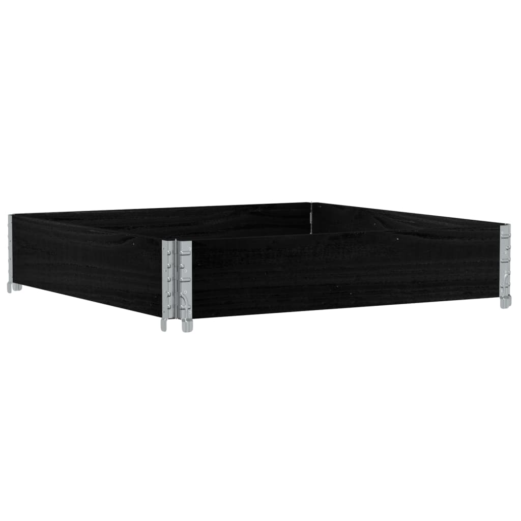 Vidaxl Palletopzetrand 100x100 cm Solid furu svart