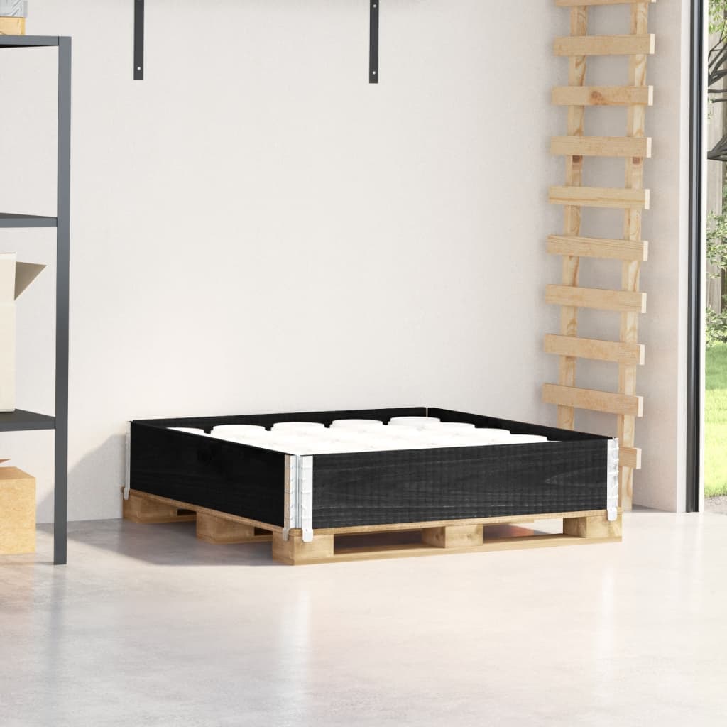 Vidaxl Palletopzetrand 100x100 cm Solid furu svart