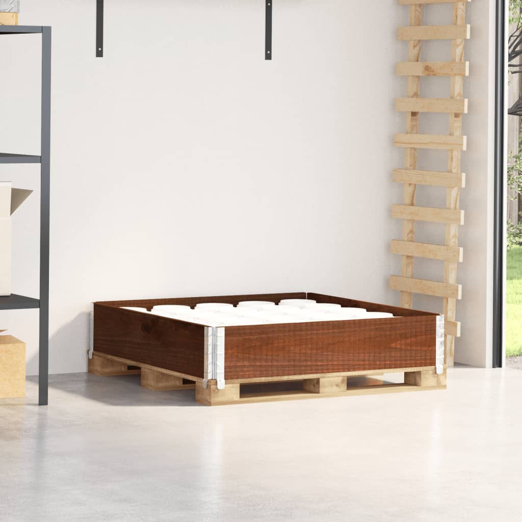 Vidaxl palletopzetrand 100x100 cm trden borov borov rjava