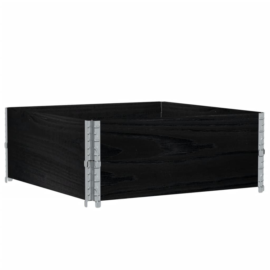 Vidaxl Palletopzetranderen 2 st 100x100 cm Solid Pine Pine Black