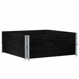 Vidaxl Palletopzetranderen 2 st 100x100 cm Solid Pine Pine Black