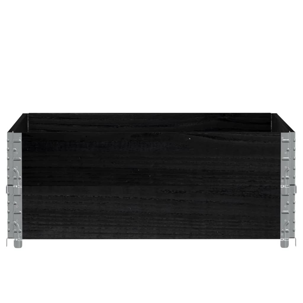 Vidaxl Palletopzetranderen 2 st 100x100 cm Solid Pine Pine Black