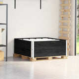 Vidaxl Palletopzetranderen 2 st 100x100 cm Solid Pine Pine Black