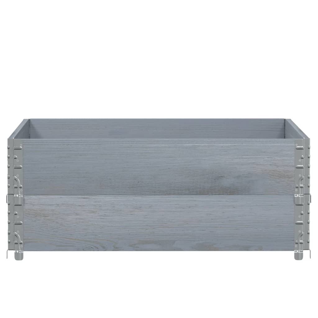 Vidaxl palletopzetanden 2 pcs 100x100 cm trdna borov siva siva