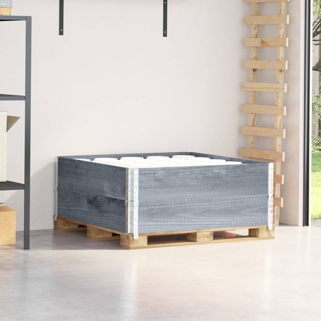Vidaxl palletopzetanden 2 pcs 100x100 cm trdna borov siva siva
