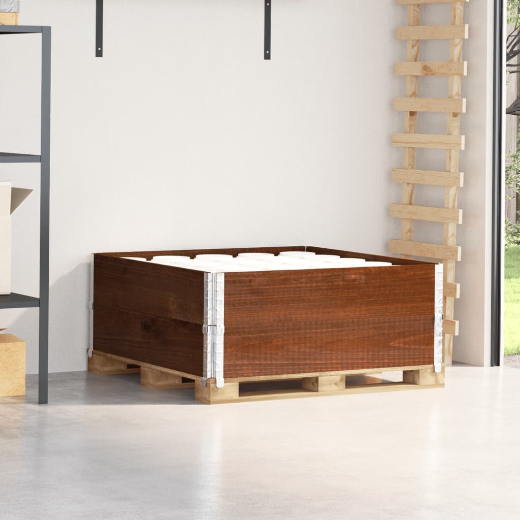 Vidaxl paletopzetrandden 2 pcs 100x100 cm trden borov borov rjava
