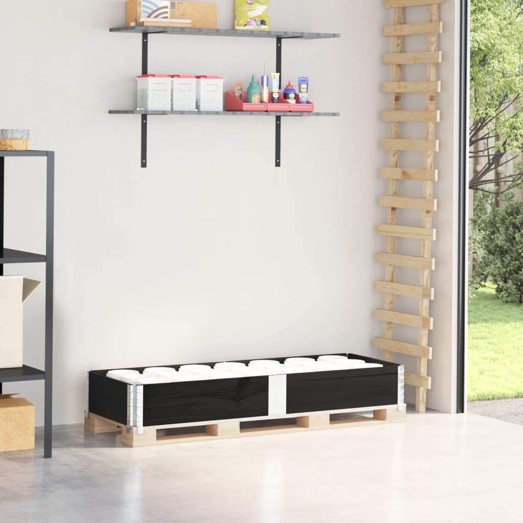 Vidaxl paletopzeTrand 150x50 cm pevná borovice černá