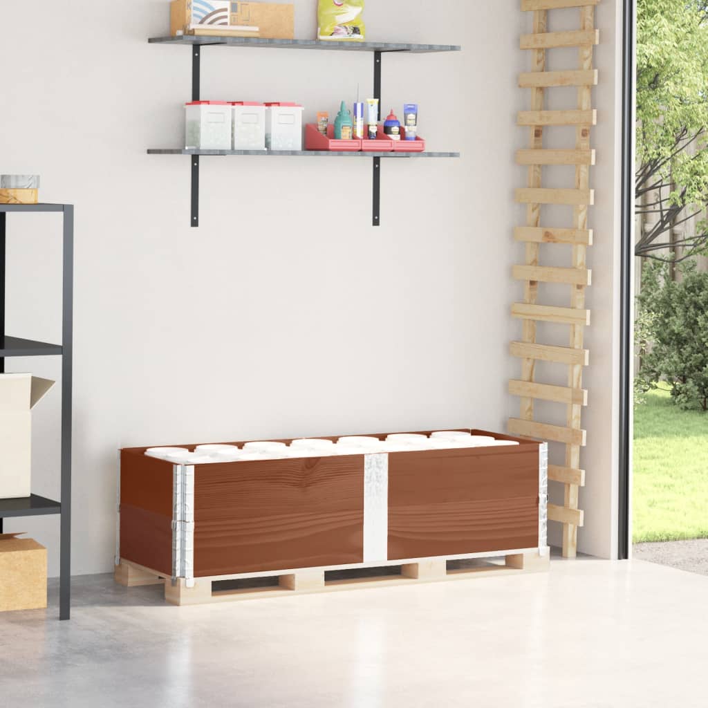 Vidaxl paletopzetranden 2 st 150x50 cm pevná borovice hnědá borovice