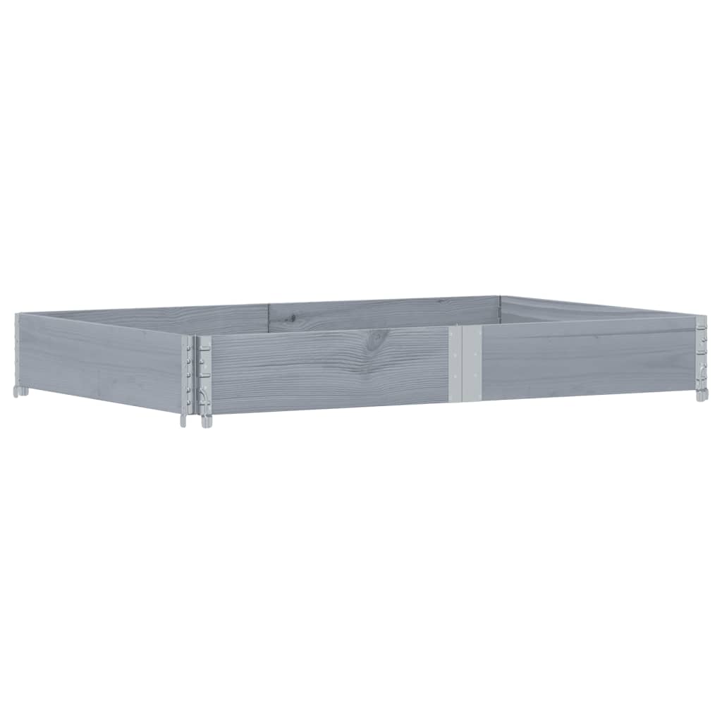 Vidaxl palletopzetrand 150x100 cm trdni borov sivi