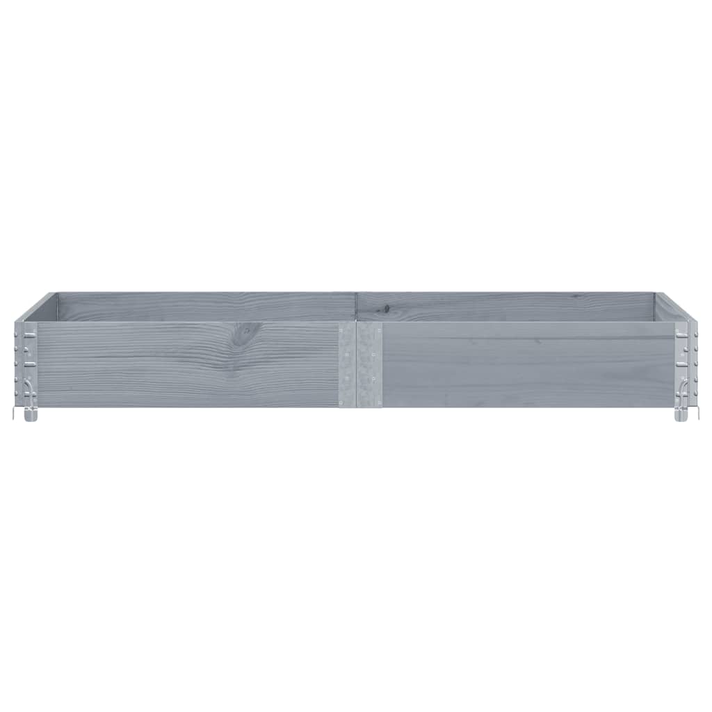 Vidaxl palletopzetrand 150x100 cm trdni borov sivi