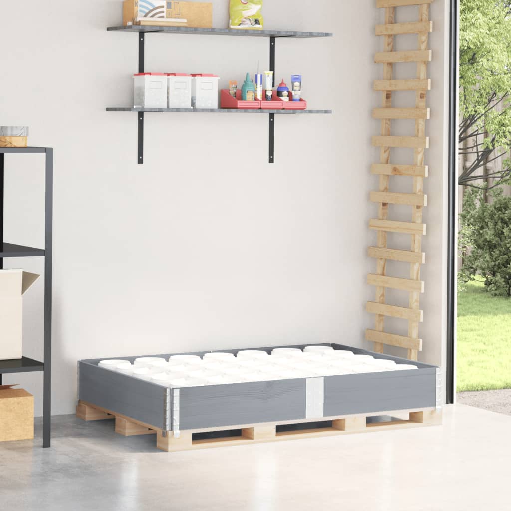Vidaxl palletopzetrand 150x100 cm trdni borov sivi