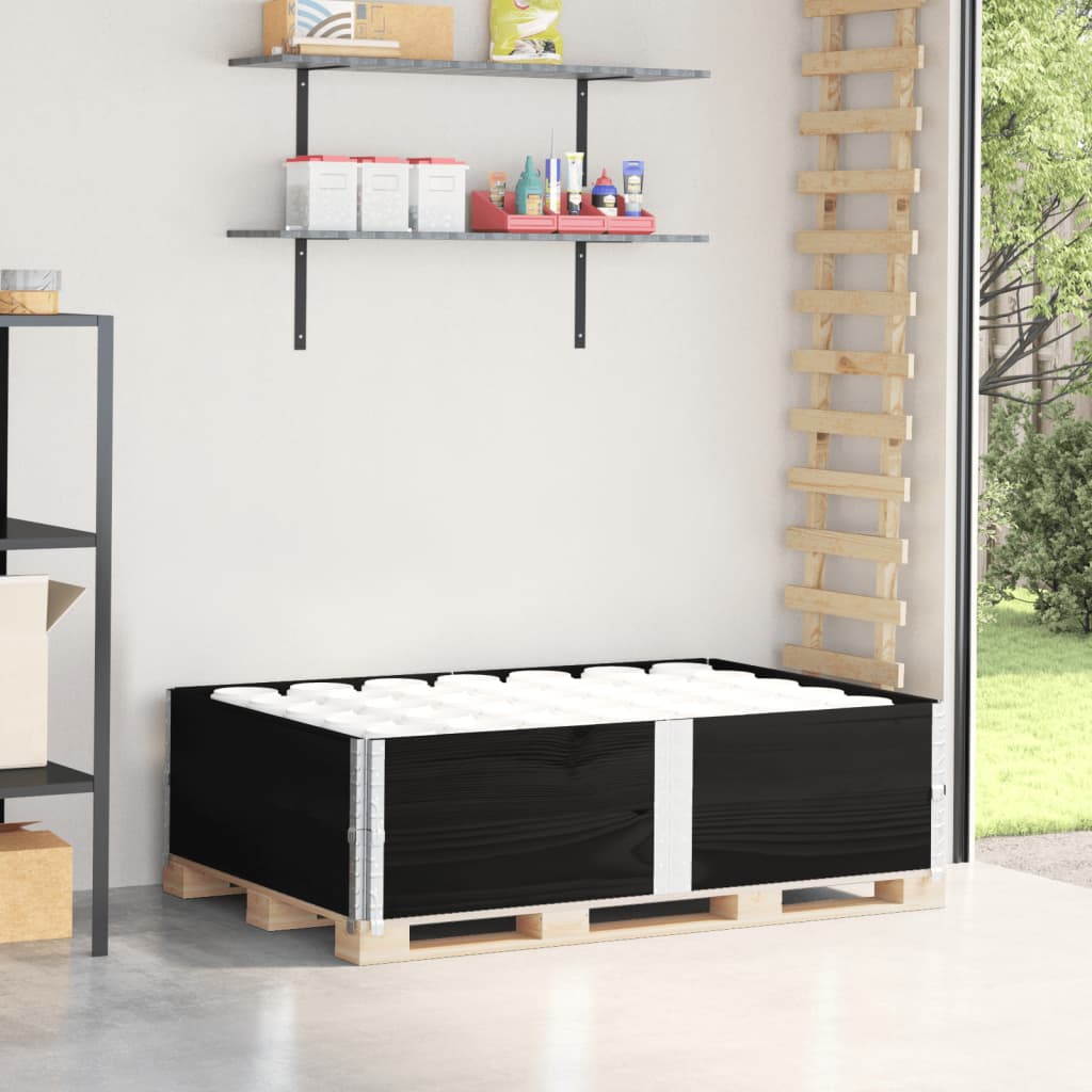 Vidaxl palletopzetranden 2 st 150x100 cm solid furu svart svart