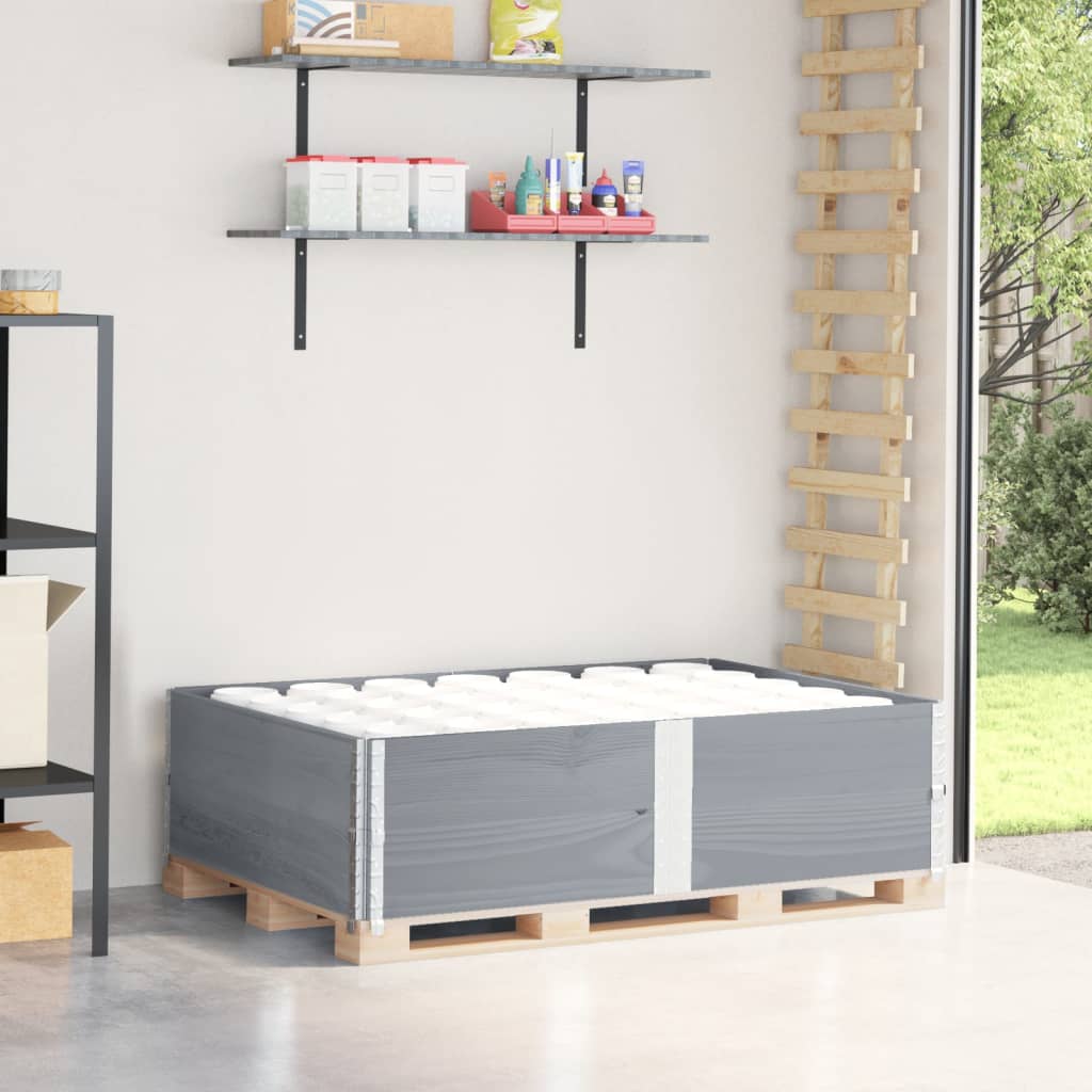 Vidaxl palletopzetanden 2 ST 150x100 cm Trdna borov siva siva