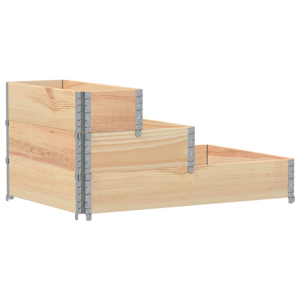 Vidaxl raised planter 3-layer 120x80 cm solid pine