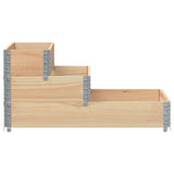 Vidaxl raised planter 3-layer 120x80 cm solid pine