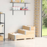 Vidaxl raised planter 3-layer 120x80 cm solid pine