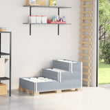 Vidaxl dvignjeni sadilnik 3-sloj 120x80 cm trdni borov siv