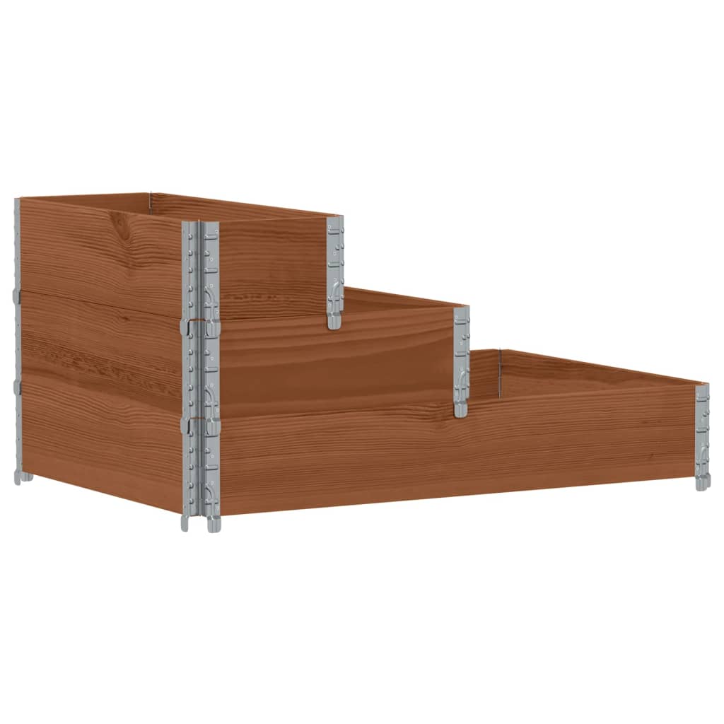 VidaXL raised planter 3-layer 120x80 cm solid pine pine brown