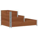 VidaXL raised planter 3-layer 120x80 cm solid pine pine brown