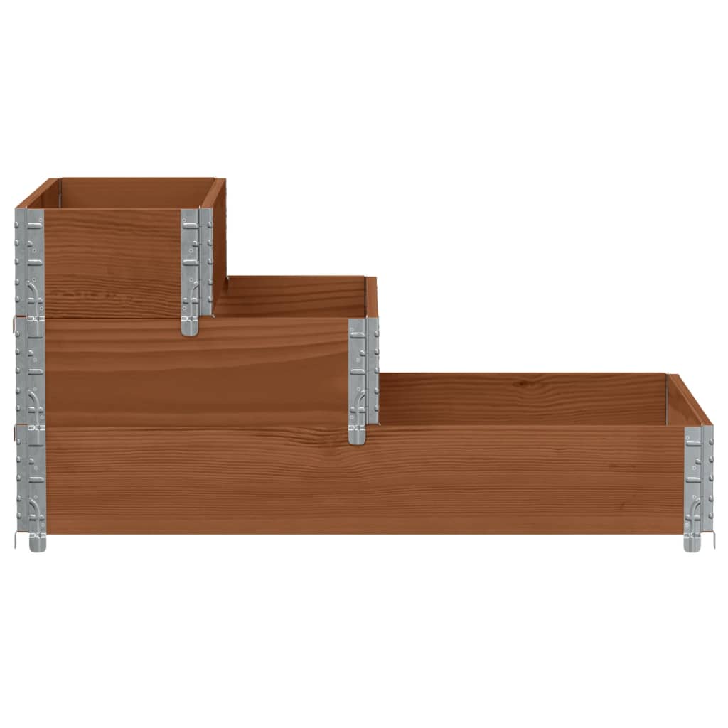 VidaXL raised planter 3-layer 120x80 cm solid pine pine brown