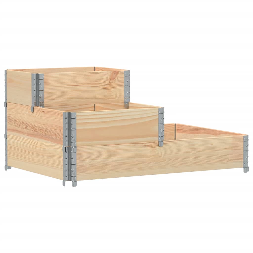 Vidaxl dvignjeni sadilnik 3-sloj 120x80 cm trden bor