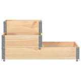 Vidaxl dvignjeni sadilnik 3-sloj 120x80 cm trden bor