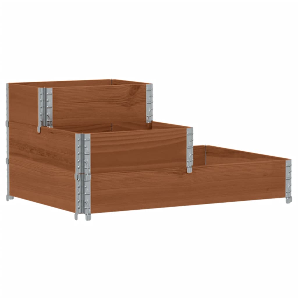 VidaXL raised planter 3-layer 120x80 cm solid pine pine brown