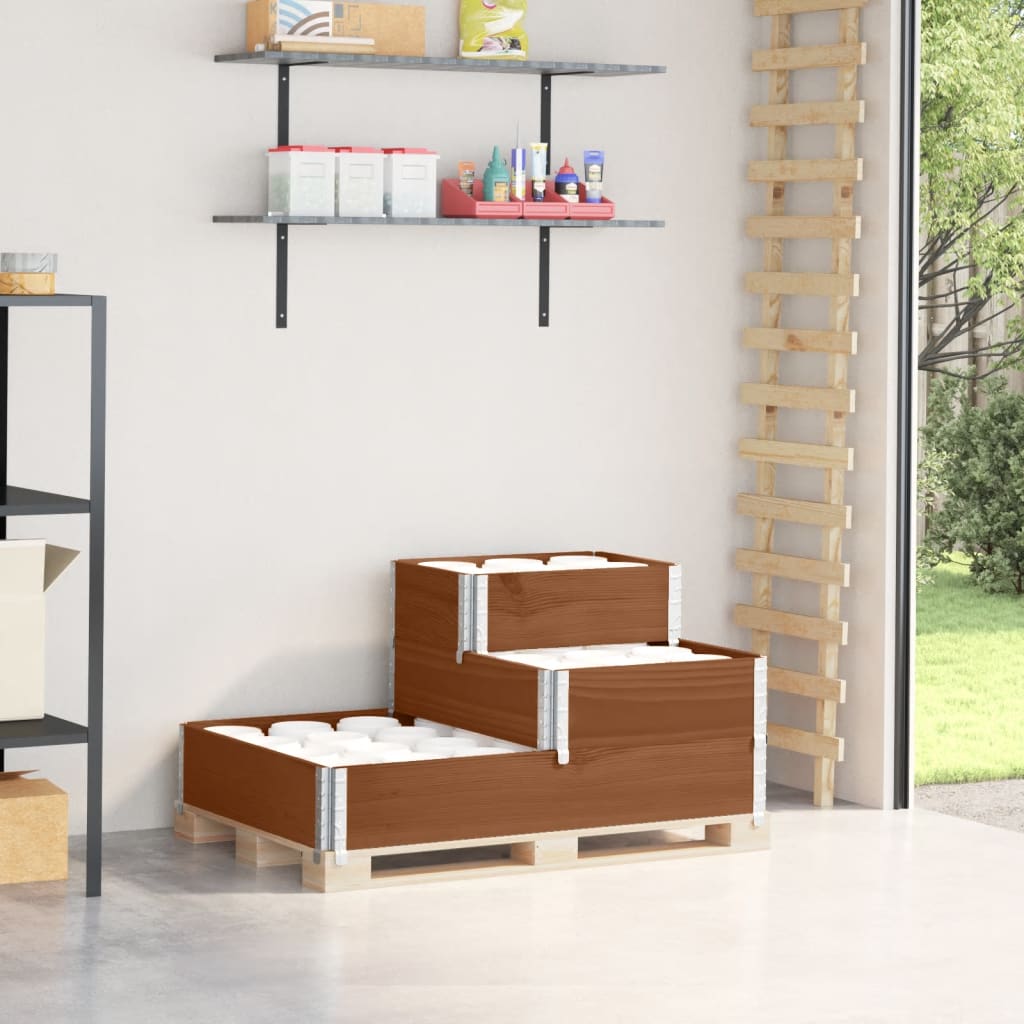 VidaXL raised planter 3-layer 120x80 cm solid pine pine brown