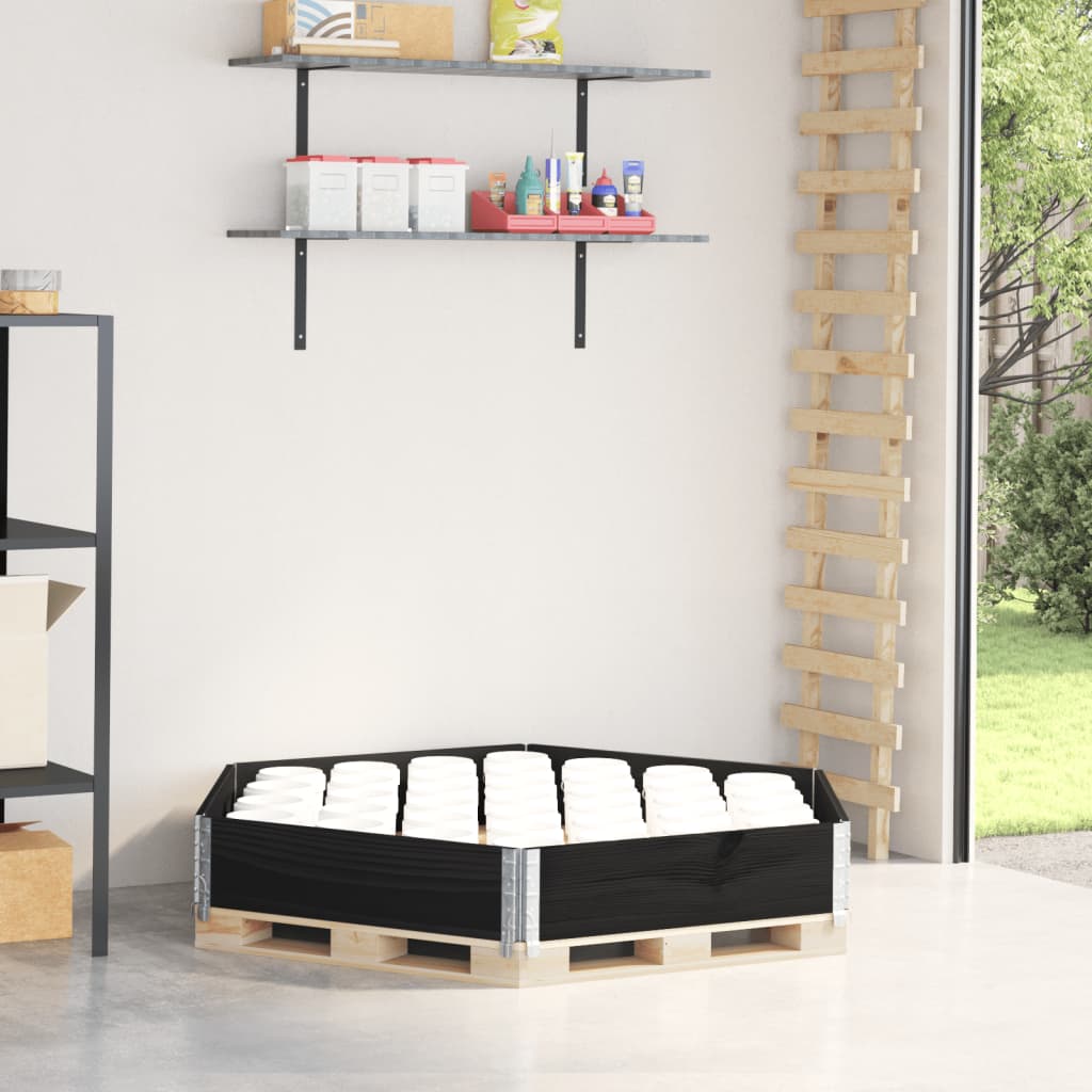 Vidaxl hevet planter sekskantet 160x160 cm furu tre svart