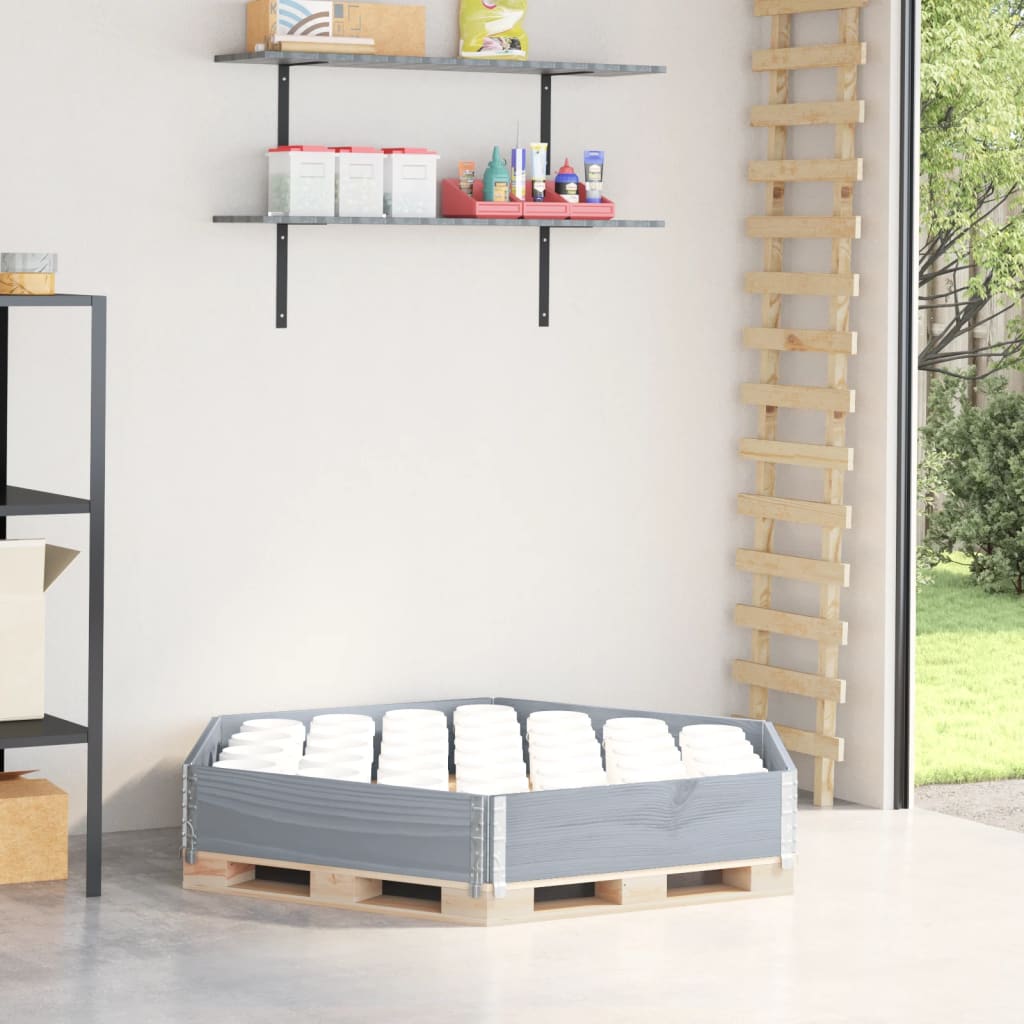 Vidaxl zvednutý květináč hexagonal 160x160 cm borovice dřevo šedá